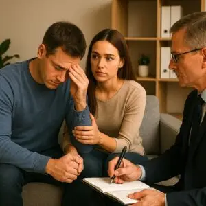 Private investigator reviewing polygraph results with examiner – Spectrum Polygraph Services