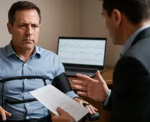 Person taking a polygraph exam after a failed drug test – Spectrum Polygraph Services