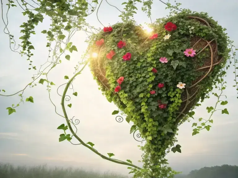 A visual representation of a heart mending, with subtle cracks fading away, symbolizing healing and recovery in a relationship context.