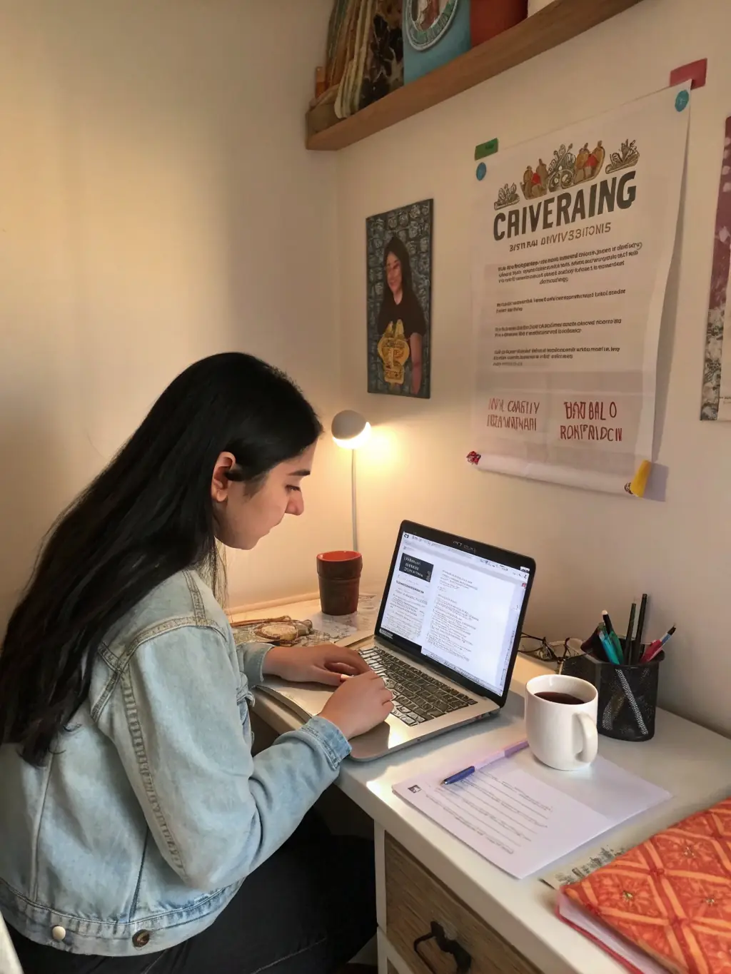 A police applicant confidently completing paperwork in a secure, private testing room, highlighting confidentiality and peace of mind during the examination.